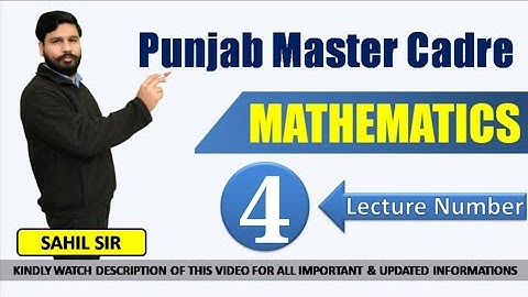 Master Cadre-MATH Lecture-4