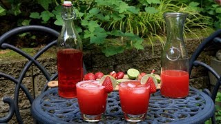 Strawberry margaritas {on the rocks or frozen}