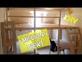 HOW TO MAKE A LOFT BED BUNKBED LARGE DIY LOFTBED CONSTRUCTION WALL TO WALL £100