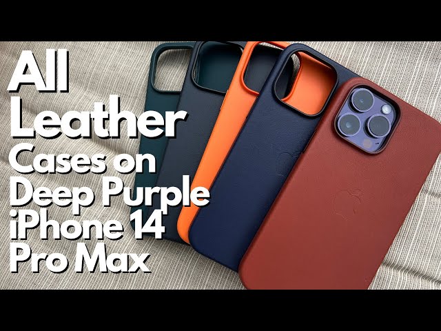 iPhone 14 Pro Max and Orange Leather Case Unboxing 