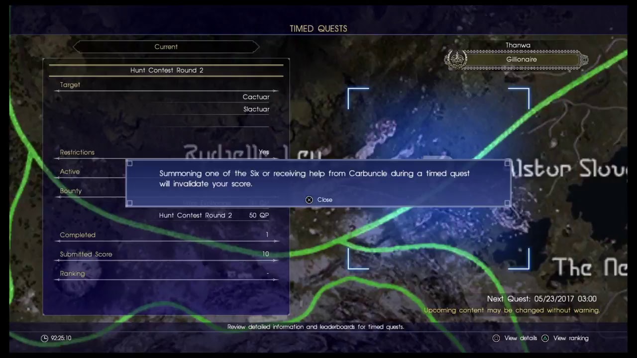 FFXV New timed quest YouTube