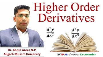 Higher Order Derivatives/ Second-Third Order Derivatives/ NPA Teaching/ Dr. Abdul Azeez N.P.
