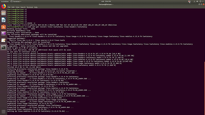 2. Installing new OAI EPC (Installing the most recent lowlatency kernel)