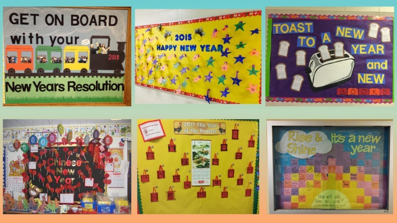 New Year school display board ideas Notice board on New