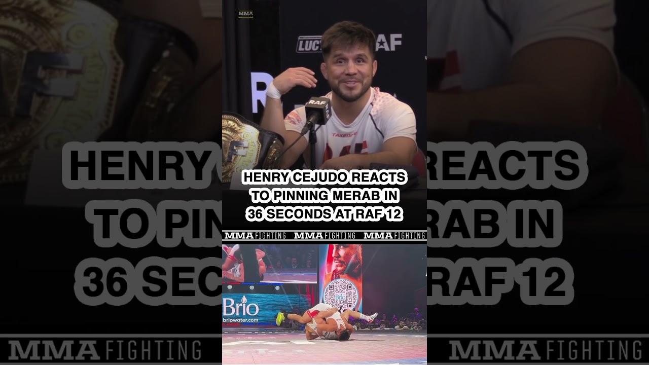 Henry Cejudo REACTS to pinning Merab Dvalishvili in 36 SECONDS at RAF 12 - MMA Fighting