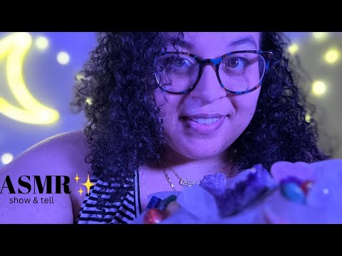 ASMR ~ Show & Tell ~ my crystal collection🔮✨ ~ whispers, tapping, mouth sounds
