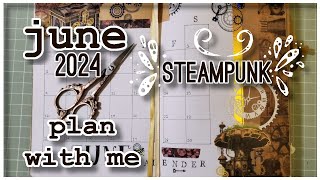 Plan a Steampunk Theme with Me!  // June Bullet Journal Set Up 2024