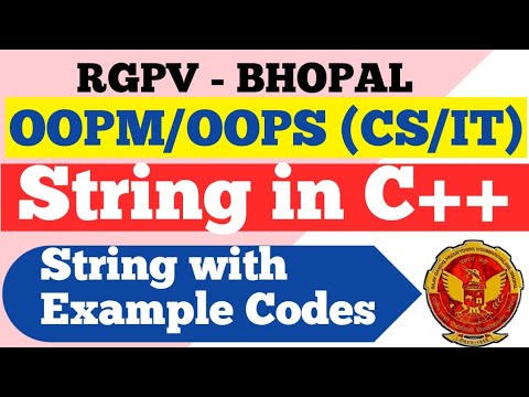 Explain String in Programming Language | String in C++ | OOPM | Jishan ...