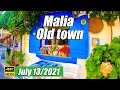 Walking in the old town of Malia, Crete Greece 2021, 4K UHD