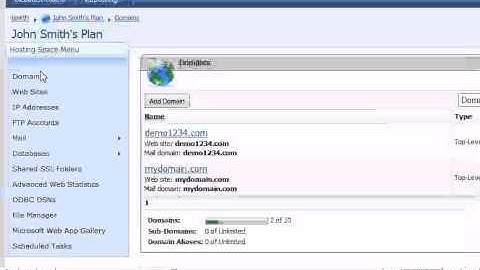 How to create a sub-domain in WebsitePanel