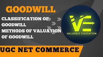 Goodwill ll Methods of valuation of goodwill ll UGC NET COMMERCE #ugcnet #accounting
