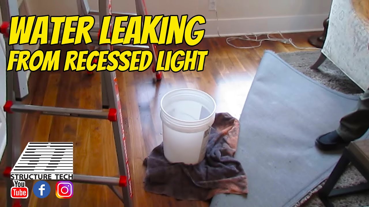 Water Leaking From Recessed Light During An Edina Home Inspection