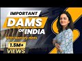 Dams of India with rivers and states- dams and river valley projects