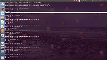 Eulers method for Differential equation with python programming