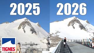 TIGNES GRANDE MOTTE GLACIER COMPARISON 2025 - 2026   4K