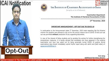 Clarification on ICAI notification on Report Submission for Opt Out | Siddharth Agarwal