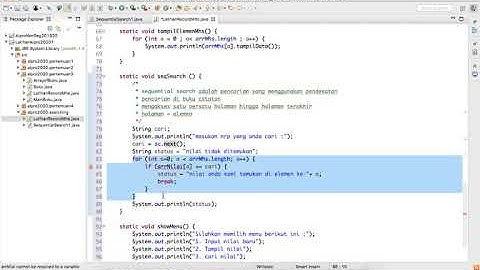 latihan Sequential Search2 - algoritma dan pemrograman 2