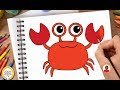 Hướng dẫn cách vẽ CON CUA, tô màu CON CUA - How to draw a Crab