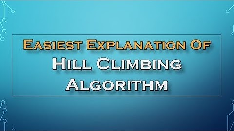 Hill Climbing Algorithm | Artificial Intelligence