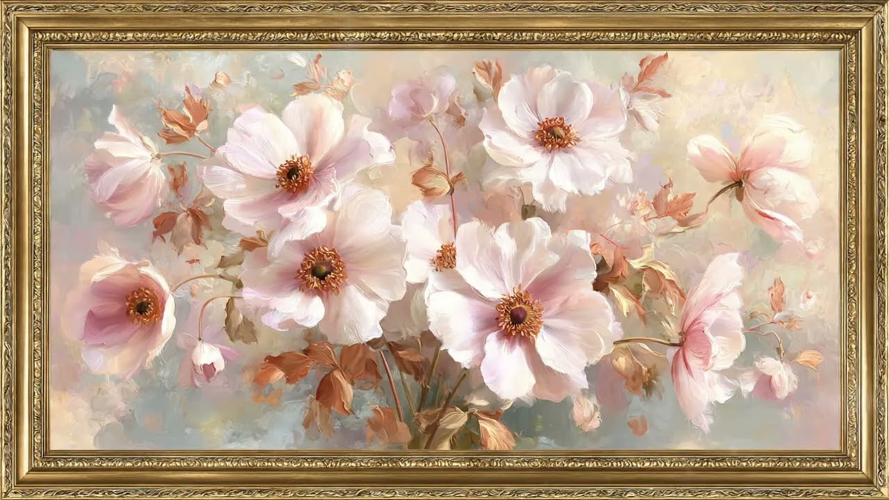 February Anemone Blossoms 🌸 | Romantic Floral Art for TV | 4K Gallery