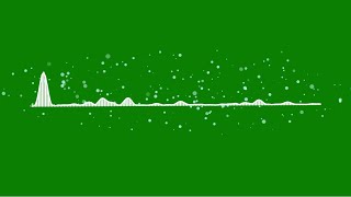 Amazing green screen particles line audio spectrum
