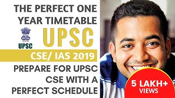 UPSC CSE/IAS 2019 - Perfect One Year Timetable For UPSC Aspirants By Roman Saini