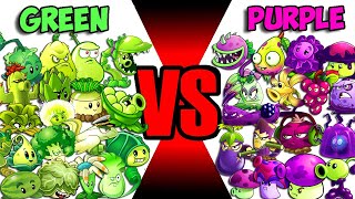 Team PURPLE vs GREEN - Which Team Plant 's Best? - PvZ 2 Team Plant Vs Team Plant