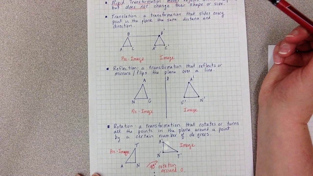 Math 1 - Module 6.1- Rigid Transformations Part 2 - YouTube