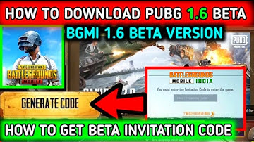 HOW TO DOWNLOAD PUBG BETA VERSION 🔥HOW TO GET INVITATION CODE🔥 PUBG BGMI 1.6 BETA VERSION DOWNLOAD