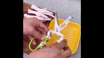 Multifunctional Portable Detachable Scissors Stainless Steel 10 in 1 Kitchen Bottle Opener Useful