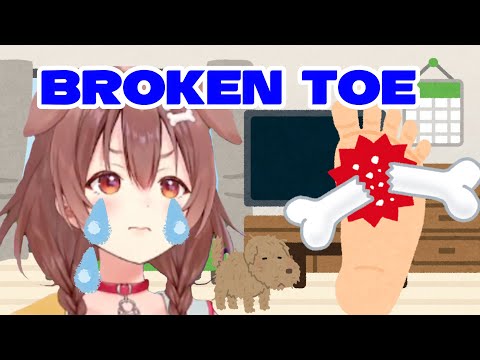 【ENG SUB】korone inugami Dog with broken toe Hololive