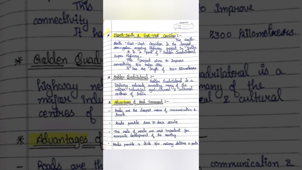 Transport #notes for class 10th #geography #icse with pdf link | Allocating Knowledge