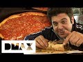 Adam devours 2 chicago style dishes the italian beef sandwich and deep dish pizza  man v food