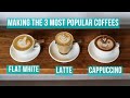 How to make the 3 most popular milk coffees barista coffee