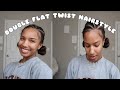 TUTORIAL | DOUBLE FLAT TWIST WITH LOW BUN HAIRSTYLE
