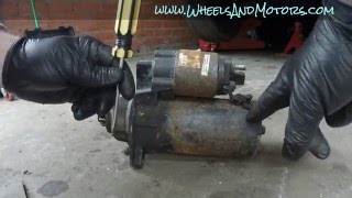 How to test, fix or replace starter motor VW Golf Mk4