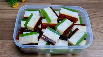 RAU CÂU SỢI GIÒN lá dứa nước cốt dừa và cách đổ rau câu không bị tách lớp - Tú Lê Miền Tây