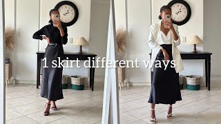 Corporate diaries 03| How to style a satin skirt in different ways #trends #fashion