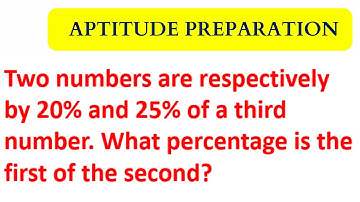 Two numbers are respectively by 20% and 25% of a third number. What percentage is the first of the