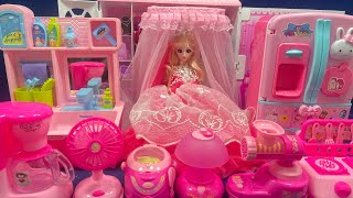 10 Minutes Satisfying with Unboxing Barbie Princess Pink House, Rock Bed Play Set Review Toys | ASMR screenshot 2