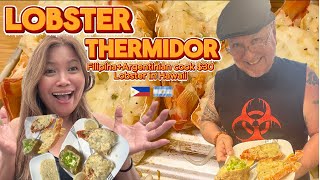 🇺🇸🦞Lobster Thermidor in Paradise / Filipina + Argentinian Couple Try Fancy Cooking in Hawai'i!🤙