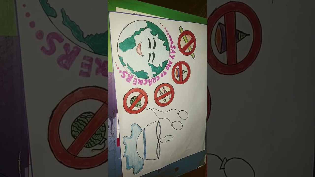 how to make a poster on eco friendly Diwali