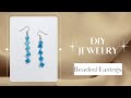 making jewelry for friends and family | fun home activity | sky blue bead earrings | Art &amp; Craft