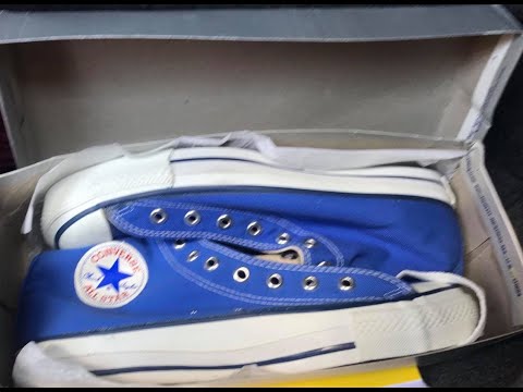 Vintage 1980 Converse All Star  High Tops Shoes Size US9 MADE IN USA...Deadstock (Show only)