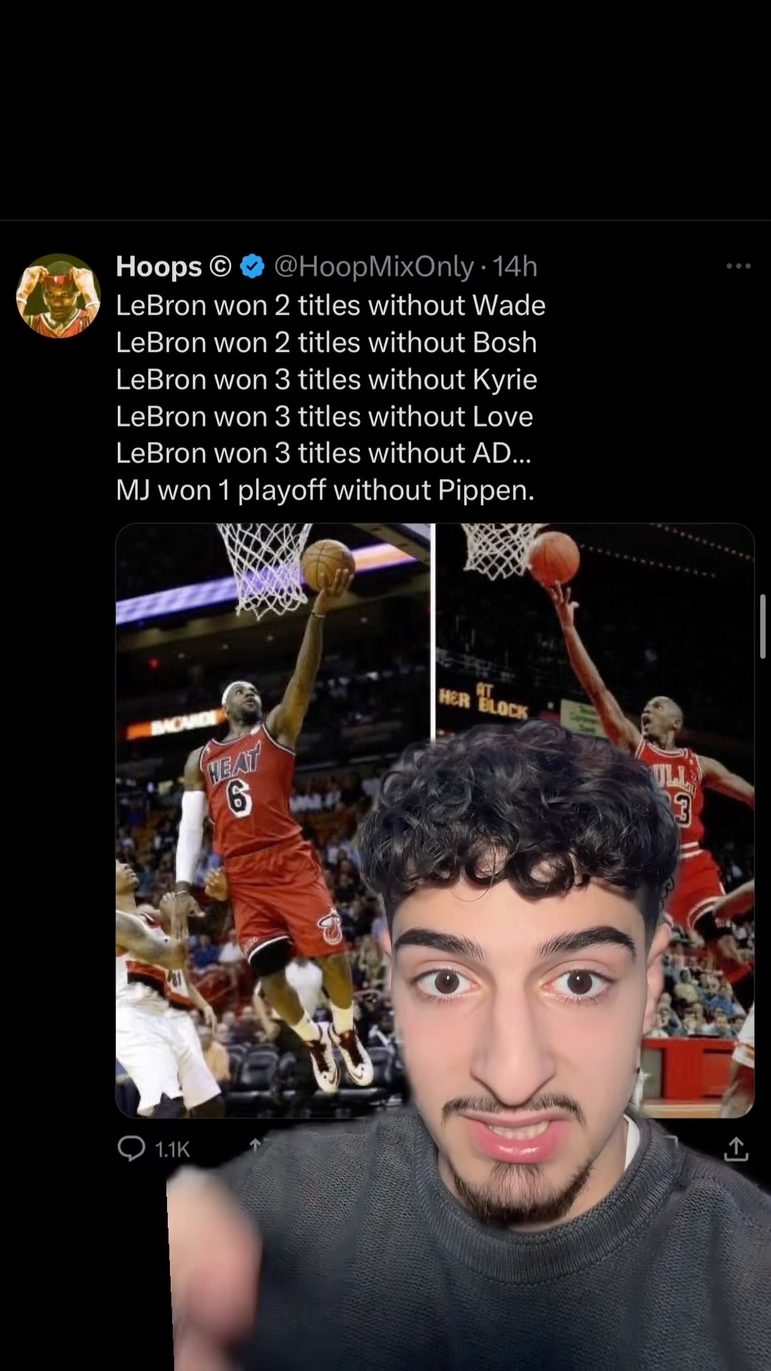 SHOW THIS TO UNC FOR SOME THANKSGIVING BEEF??#nba #goat #lebron #michaeljordan #thanksgiving #fexr