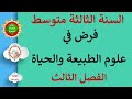 فرض في العلوم الطبيعية للسنة الثالثة متوسط الفصل الثالث 