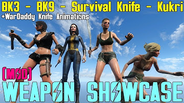 Fallout 4: Weapon Showcases: BK3, BK9, Survival Knife, Kukri (Mods)