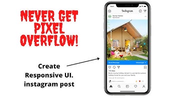 #1. Flutter Responsive UI. Instagram Post. Expanded widget. Never get pixel overflow again!