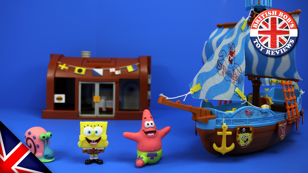 Spongebob Squarepants Pirate Ship Playset vs Captain Hook vs Tomy