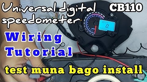 Part 1: UNIVERSAL DIGITAL SPEEDOMETER FOR ALL MOTORCYCLE WIRING CONNECTION|TAGALOG TUTORIAL | CB 11O